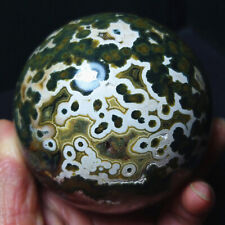 Rare 662G Natural Polished Orbicular Ocean Jasper Sphere Ball Healing  A3843 picture