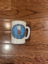 VTG Charlie Brown Milk Glass Mug Cup Peanuts Avon United Features 1969 No Chips picture