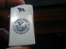 1973 SLIM ZIPPO SERVICE FORCE U.S. ALTANTIC FLEET PRESENTED BY COMMANDER USED picture