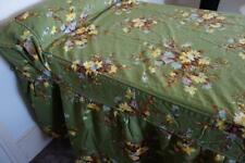 French Estate - Vintage BOUSSAC Custom Bedspread Green Floral Shabby Chic picture