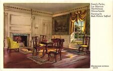 Vintage Postcard- FAMILY PARLOR, LEE MANSION, MARBLEHEAD, MA. 1960s picture