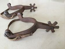 Vintage Cowboy /Cowgirl Spurs. Solid Metal. Spinning Spurs. picture