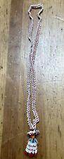 VINTAGE NATIVE AMERICA HANDMADE SEED BEAD DOLL NECKLACE picture