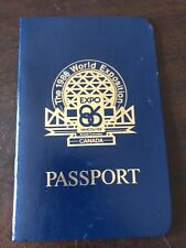 The 1986 World Exposition Vancouver British Columbia Passport Expo 86 picture