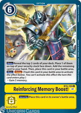 BT6-100 Reinforcing Memory Boost Common Mint Digimon Card picture