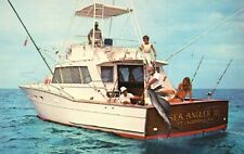 Postcard FL Pompano Beach Sea Angler II Fishing Boat Chrome Vintage PC J5832 picture