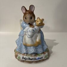 SCHMID 1989 Beatrix Potter Mother Mouse Baby’s First Christmas Nightlight READ** picture