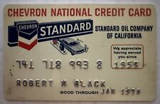 Antique Chevron National Credit Card Standard Oil of California  exp Jan 1970  picture