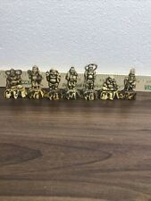 Japanese Seven Lucky Gods Figurines Celluloid or Plastic 1900 1930 Vintage 7 picture