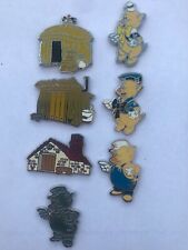 Disney Pin DLR Hidden Mickey 2019 Three 3 Little Pigs - Set of 7 Pins picture