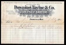 1900 ANTIQUE BILLHEAD*DOWNING TAYLOR & CO*SPRINGFIELD MASS*WHOLESALE GROCERS picture
