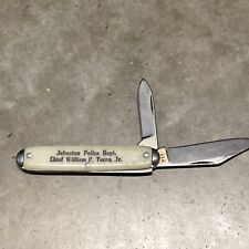 Vintage Made In USA Trapper Folding Hunter Dual Blade Pocket Knife~Unknown Maker picture