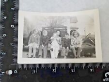 Vintage 1930's Photograph 6 Children Sitting on Truck ~ Ships FREE picture
