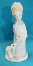 Vintage Porcelain Pastel Angel With Lamb Figurine 5 ½ picture