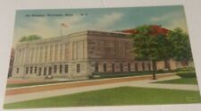 Vintage 1930s unused linen postcard Worcester Art Museum building Massachusetts picture