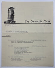 1957 The Concordia Choir Concert Season Program Moorhead Minnesota Christmas picture