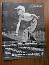 1962 Equitable Life Insurance Ad Little Baseball Pitcher You're up next Dad picture