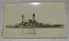USS Nevada small antique postcard-size photograph picture