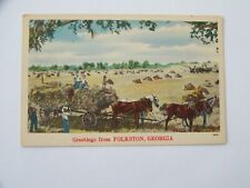 Folkston Georgia GA Greetings Wagon Hay Scene picture