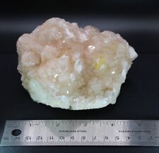 Yellow Powellite Clear Apophyllite Stilbite Matrix Crystal Big Rock Raw Mineral picture