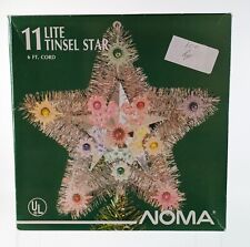 Vintage Noma 11 Lite Tinsel Wreath Christmas Tree Topper-Tested And Works Great picture