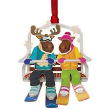 Beacon Design Moose on Chairlift Ornament picture
