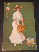 1907 Patriot Postcard Florida Woman picture