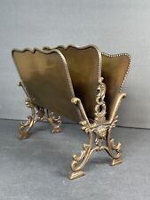 Antique Bronze / Brass Tone Metal Desk Top Organizer  picture
