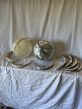 5 - Vintage early / Mid century Paper /foil  Hanging  Lanterns Round Accordion picture