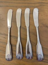 4 Butter Knives Spreader Next Day Gourmet Heavy Shell Japan Stainless 6 1/8
