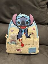 Disney Parks Stitch Loungefly Mini Backpack – Lilo & Stitch - Sand Castle Scrump picture