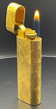 Cartier Vintage WORKING Oval Hammered Gold Plated Lighter picture