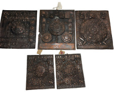 Lot of Tibetan Copper Metal Repousse Plates Calendars Buddhist Mandala Plaque picture