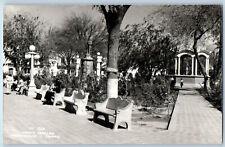 Matamoros Tamaulipas Mexico Postcard Hidalgo Garden c1950's RPPC Photo picture