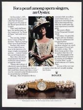 ROLEX OYSTER Watch Magazine Ad 1982 Opera Singer Kiri Te Kanawa picture
