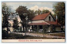 Devils Lake North Dakota Postcard Greenwood Farm People Scene c1910's Antique picture