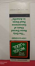 Vintage Toot'n Totum Food Stores Amarillo Texas Matchbook Cover picture