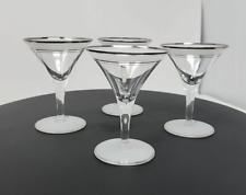 Set of Art Deco or MCM Cocktail Martini Glasses Very Rare Mint picture