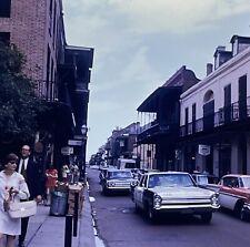 c1960s New Orleans~Street Scene~Classic Cars~Taxis~Vintage Color 35mm Slide picture