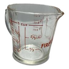 Vintage Anchor Hocking Fire King 8 Oz Glass Measuring Cup Solid Red Letters  picture