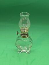 Vintage Miniature  Oil Kerosene Lamp. Heart Shaped Base. 4 ¾