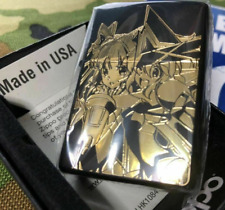 Zippo Senki Zesshou Symphogear XV Kirika Shirabe Black Gold Etching Lighter New picture