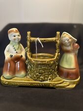 Shawnee Pottery Wishing Well Planter Boy and Girl USA Vintage picture