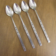 MCM Oneida Distinction Stainless LISBON 4 iced tea sundae  long handle spoons picture