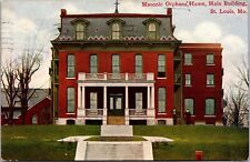 Postcard Masonic Orphans Home, Main Building in St. Louis, Missouri picture
