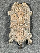 EARLY Span Am WW1 WWI US Army Military Armory Marksman NGS NY Bronze Badge w/ #6 picture