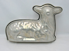 Vintage 2 piece Cast Aluminum Lamb Sheep Cake Mold picture