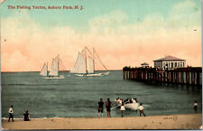 Vtg 1910s The Fishing Yachts Asbury Park New Jersey NJ Postcard picture