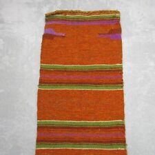 Vintage Mexico Southwestern Hand Woven Art Rug Wool Runner 60