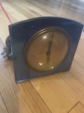 Vintage General Electric GE Conway 3H94 Art Deco Blue Desk Clock USA picture